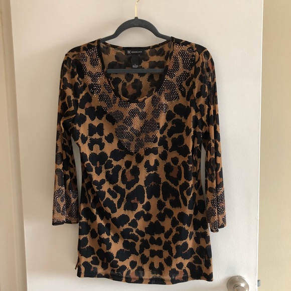 INC Leopard Top - Picture 1 of 1